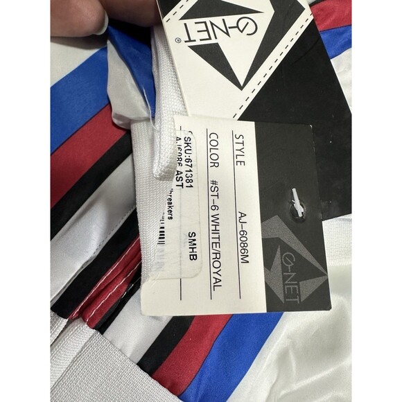 G-Net Men's Light Wind Breaker Jacket with Red, White, and Blue Striped XL - Picture 5 of 15